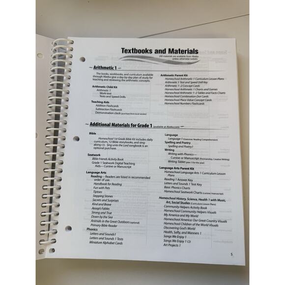 Homeschool Arithmetic 1 Curriculum Lesson Plans ABeka - Picture 3 of 6